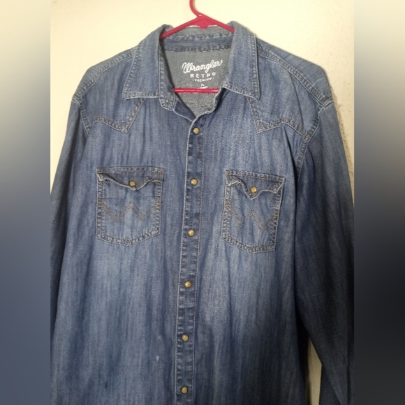 Wrangler Retro Premium Denim Shirt - Picture 8 of 11
